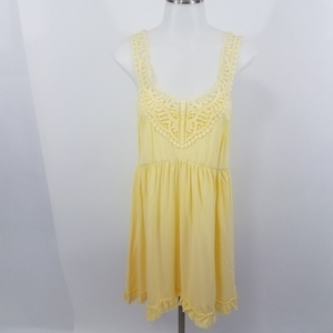 Altar'd‎ State dress S yellow tank crochet lace emp